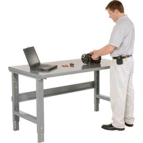 Global Industrial 36 Adjustable Height Workbench C-Channel Leg - Image 3