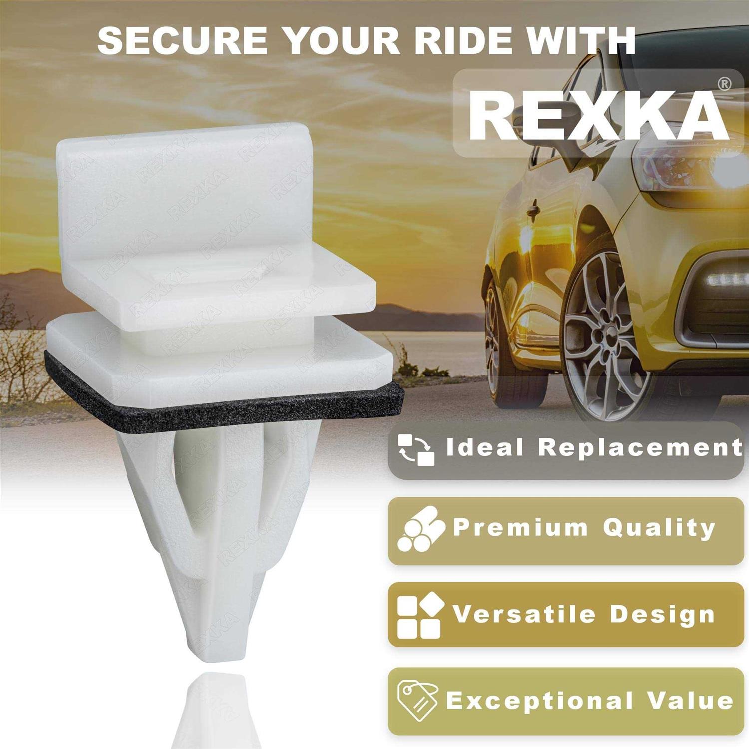 Rexka Rocker Panel Moulding Clip for Honda Acura 91513-SM4-000 Accord - Image 5