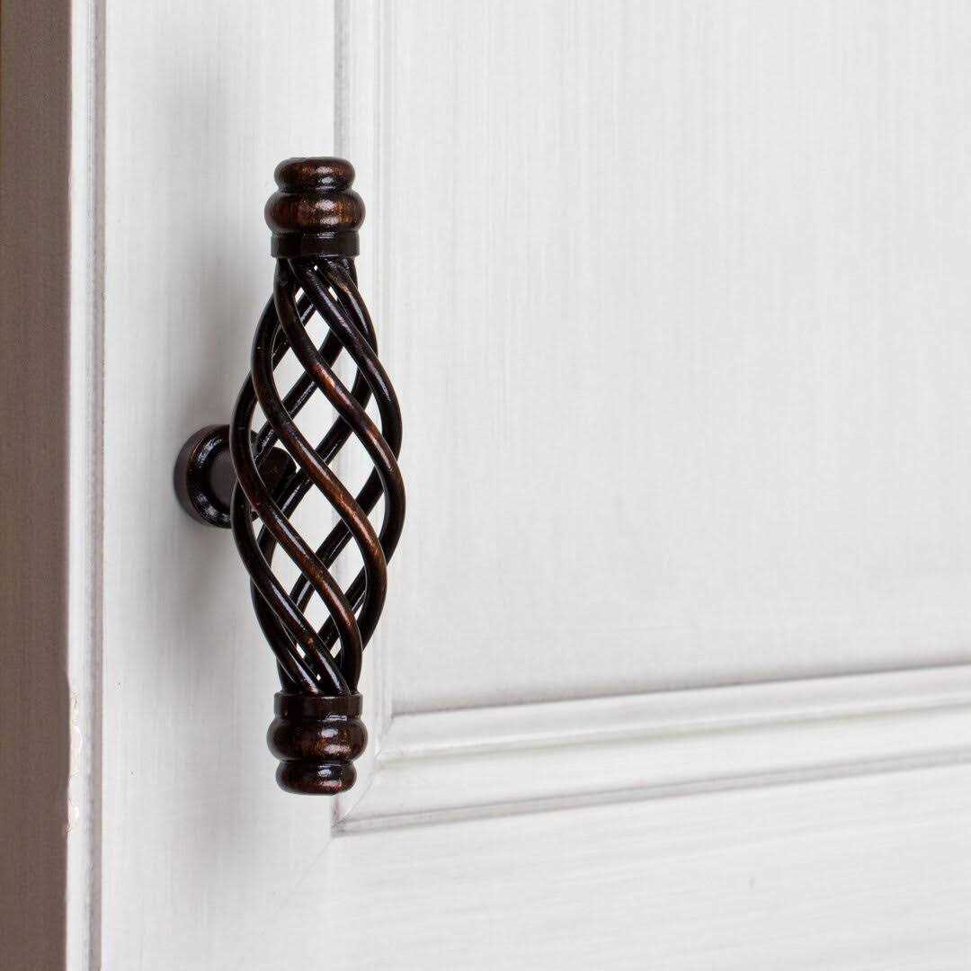 Gliderite Twisted Rounded End Birdcage Solid Steel Cabinet T-Knob - Image 4