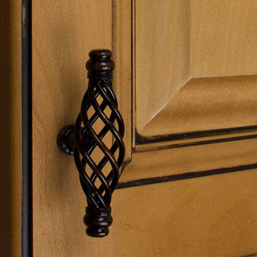 Gliderite Twisted Rounded End Birdcage Solid Steel Cabinet T-Knob - Image 5