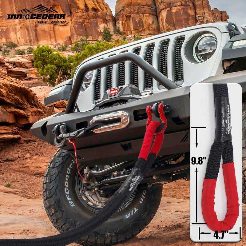 Innocedear 1×30ft Recovery & Tow Rope Strap,Kinetic Energy Rope,Offroad Power Stretch Snatch Rope,Heavy-Duty Vehicle Recovery Rope,for Jeep car - Image 3