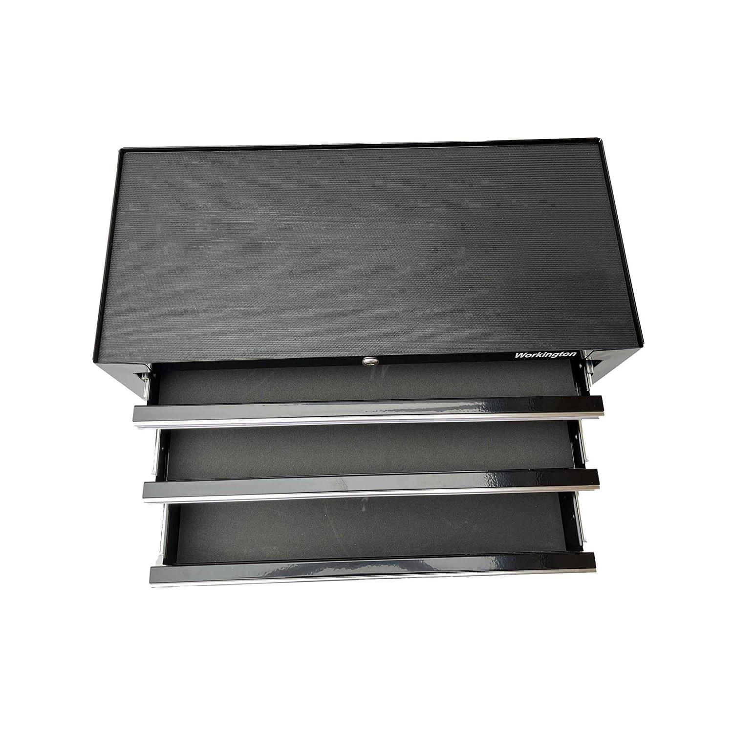 Workington Industrial 3 Drawers Portable Metal Intermediate Box 26 Middle Tool Chest Cabinet with Ball Bearing Drawer Slides - Image 3