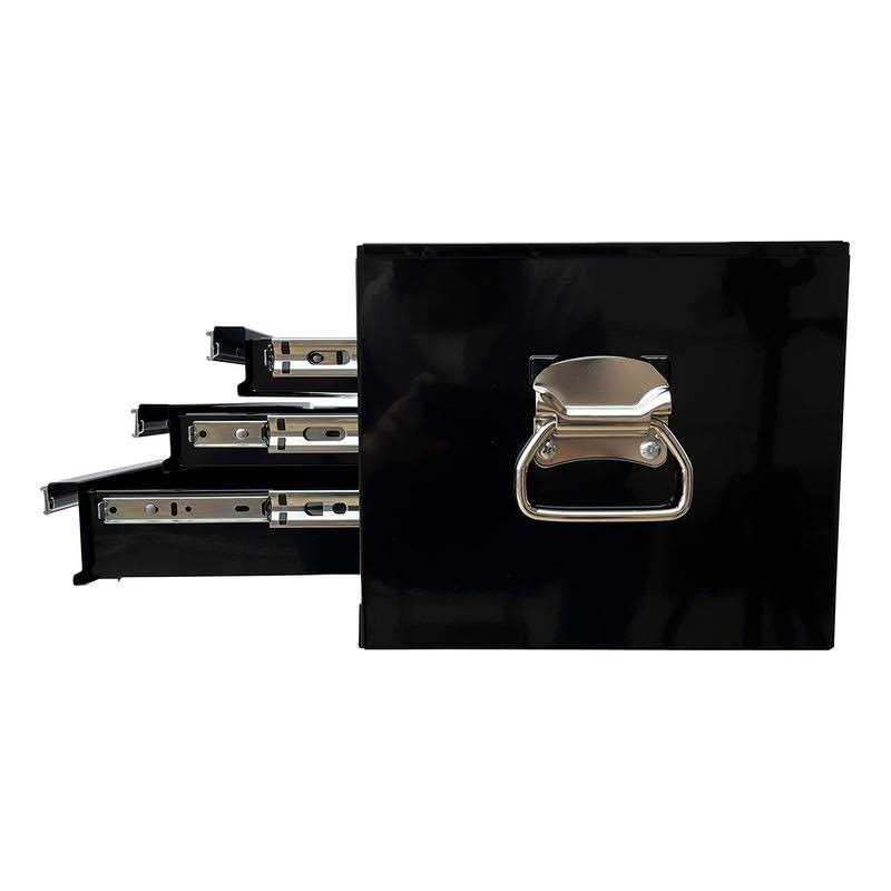 Workington Industrial 3 Drawers Portable Metal Intermediate Box 26 Middle Tool Chest Cabinet with Ball Bearing Drawer Slides - Image 5