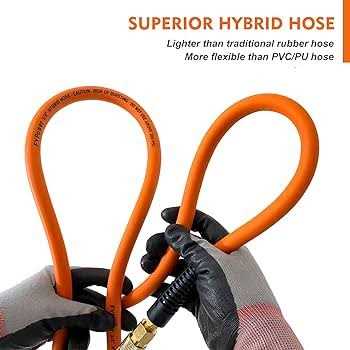 FYPower Air Compressor Hose Hybrid Hose with Fittings, Flexible and Kink Resistant - Image 4