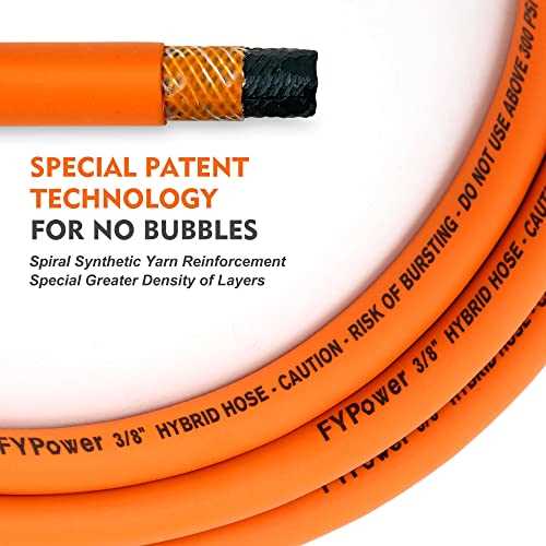 FYPower Air Compressor Hose Hybrid Hose with Fittings, Flexible and Kink Resistant - Image 3