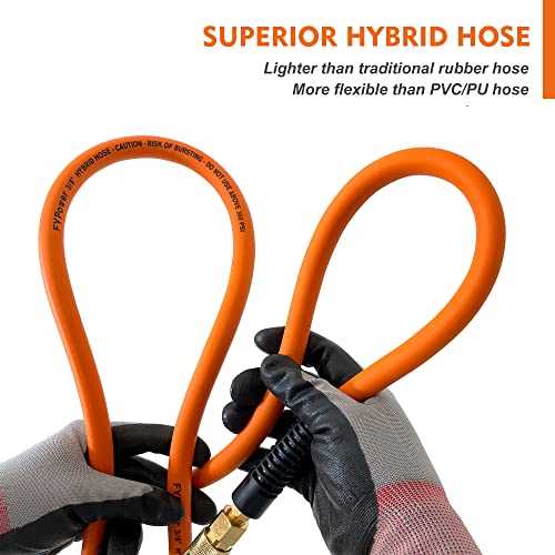 FYPower Air Compressor Hose Hybrid Hose with Fittings, Flexible and Kink Resistant - Image 5