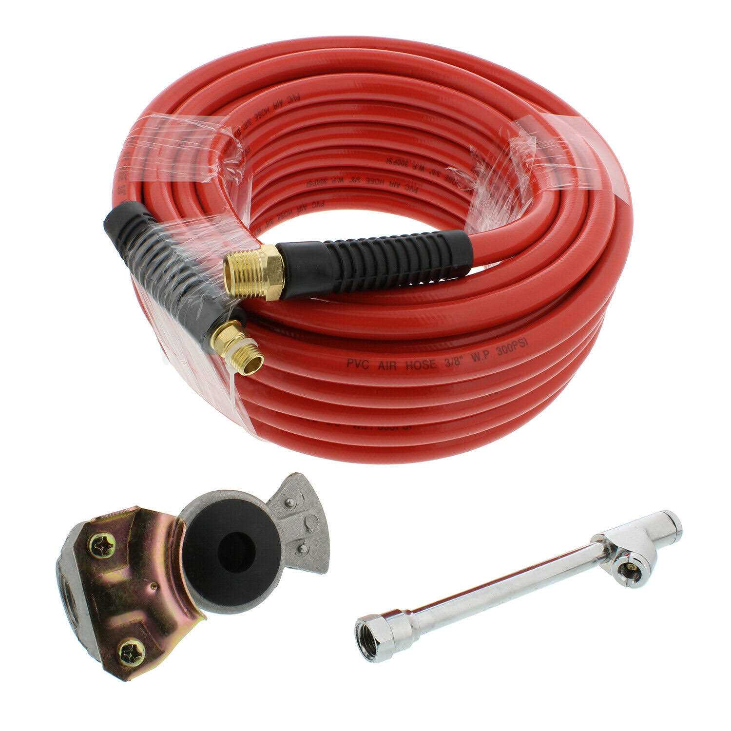 Abn 50ft Air Compressor Hose 3/8 Inch 300 PSI Heavy Duty Lightweight PVC Flex Air Hose - Image 4