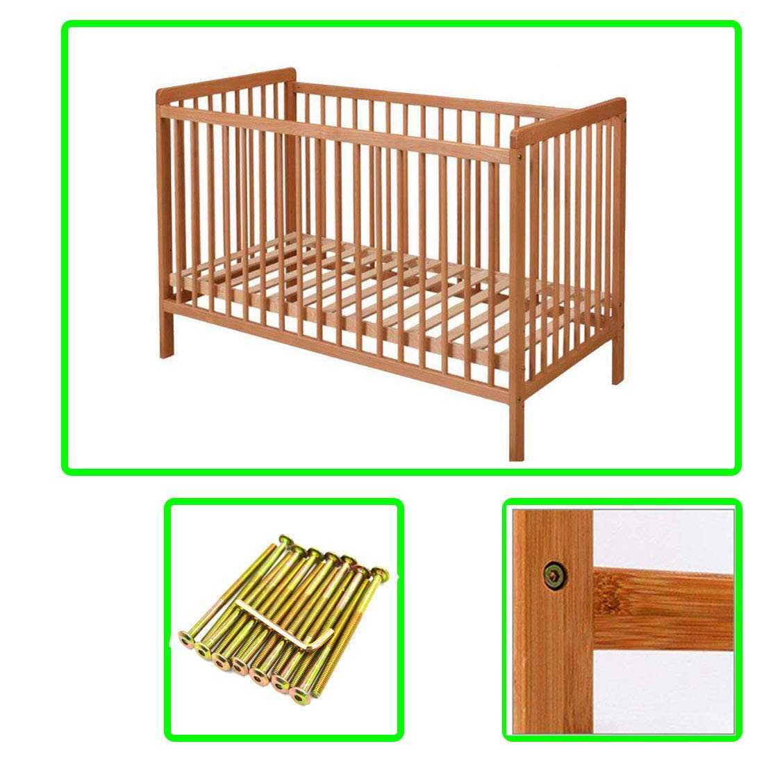 Socell M6 x Zinc Plated Hex Drive Socket Cap Furniture Barrel Screws Bolt Nuts Assortment Kit for Furniture Cots Beds Crib Hardware Screws - Image 5