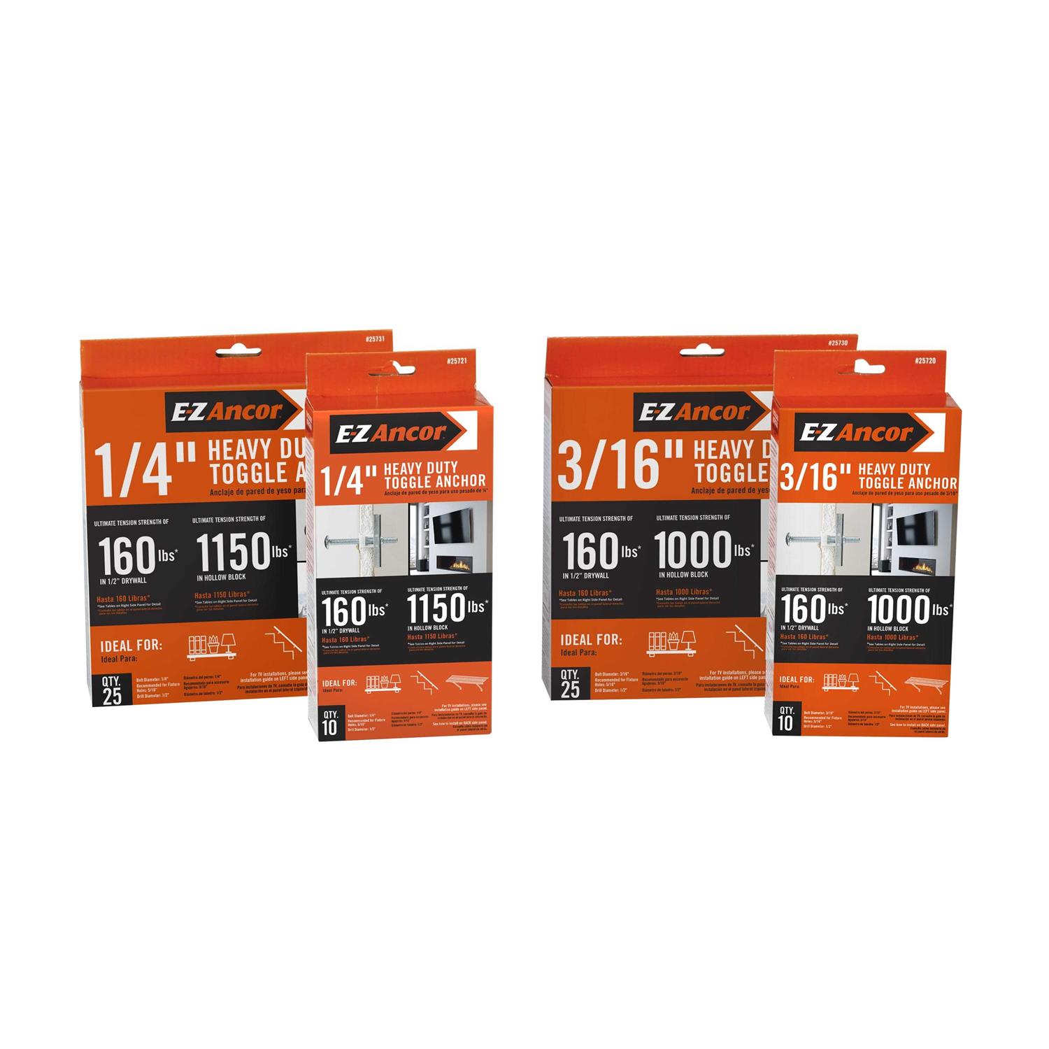 E-Z Ancor 25720 3/16-in dia Toggle Bolt Drywall Anchor - Image 4