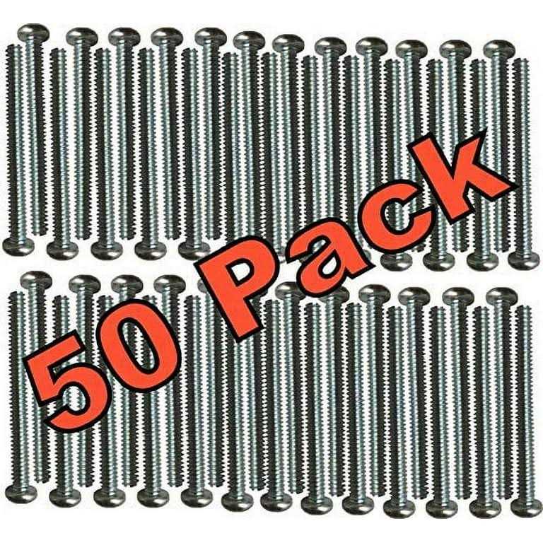 Extra Long Screws for Outlets Receptacles and Switches Perfect for Recessed Electric Boxes and Wall Plates – 50 Count Pack 1-1/2” Length 6-32 - Image 3