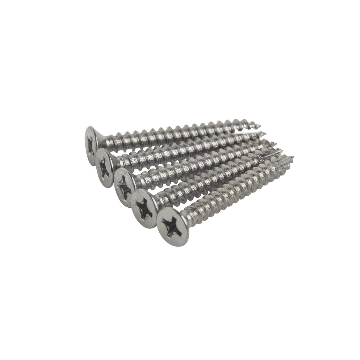 Hinge Outlet satin nickel Wood Screws for Hinges 9 x 1.5 inch