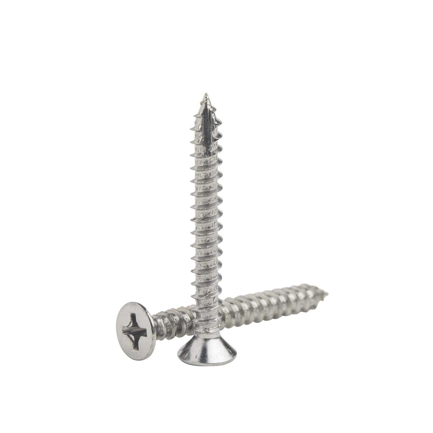 Hinge Outlet satin nickel Wood Screws for Hinges 9 x 1.5 inch - Image 2