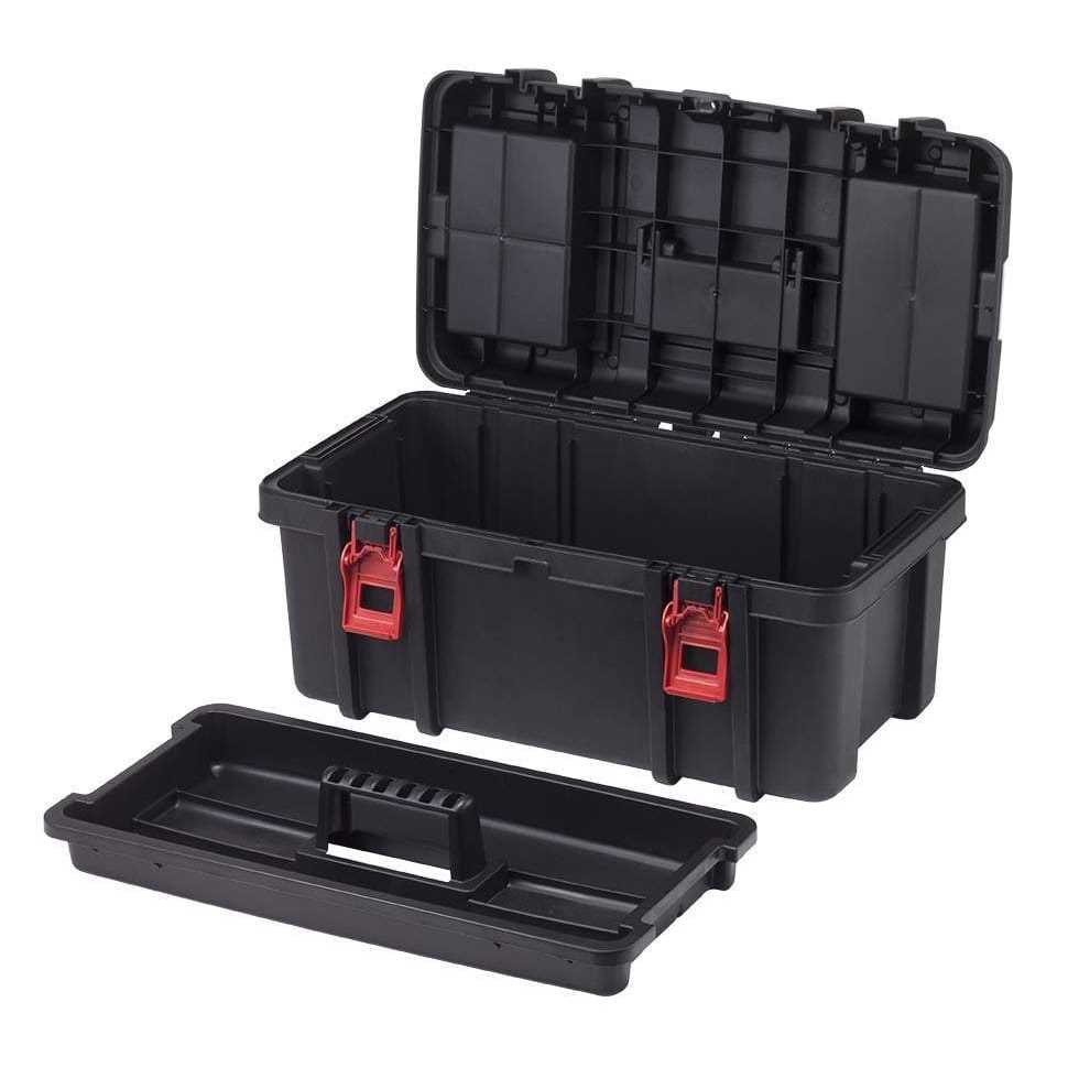 Hyper Tough 22-inch Toolbox, Plastic Tool and Hardware Storage - Image 2