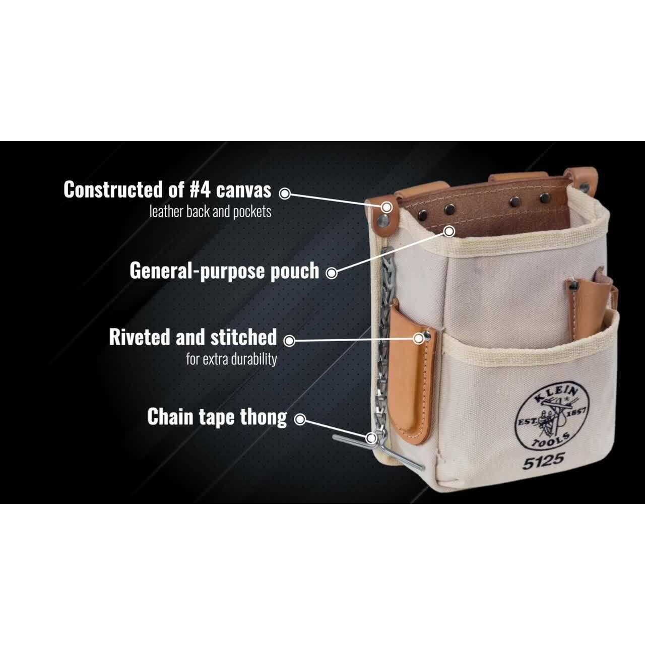 Klein Tools 5125 5-Pocket Tool Pouch - Image 3