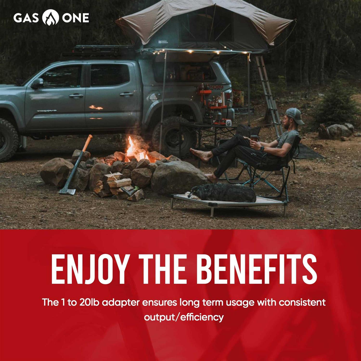 Gas One 4 ft Propane Hose 1lb to 20lb Adapter Hose 16.4 oz to 20 lb Propane Tank QCC1/ Type 1 - Image 5