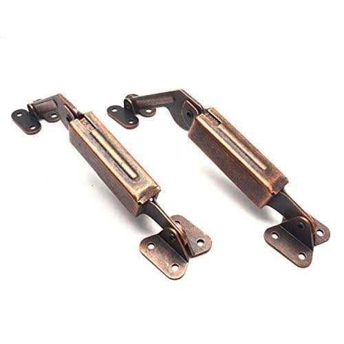 T Tulead Spring Lid Support Left Right Lid Support Down Hinge Red Bronze Iron Support Box Cabinet Hardware Pack of 2 with Mounting Screws - Image 5