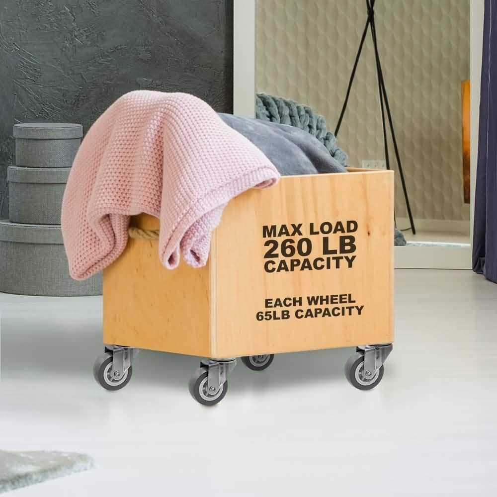 Factorduty 2 inch Caster Wheel 3/8-1.2 Threaded Stem Mount Caster Wheel Polyurethane Wheels Premium Non Marking No Noise 65LB Per Wheel - Image 5