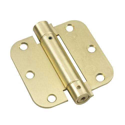 Richelieu 51821-R 3-1/2 inch x 3-1/2 inch Spring 5/8 inch Radius Corner Mortise Brushed Nickel - Image 5