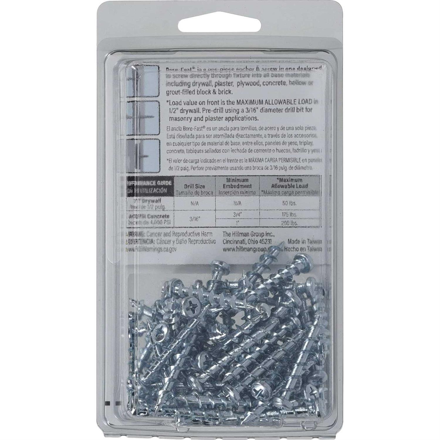 Hillman 377630 Borefast Drywall Anchors - Image 4