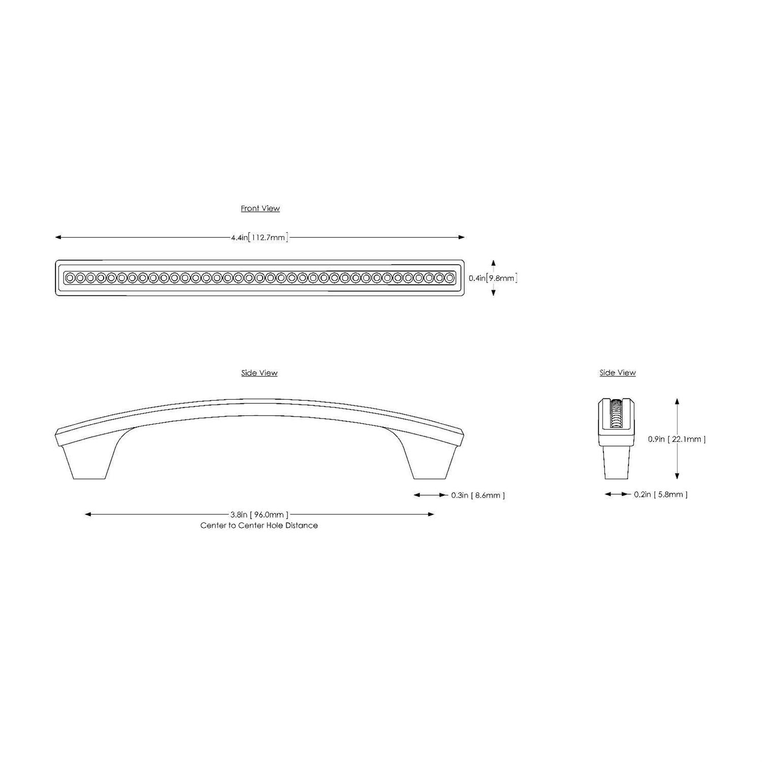 Wisdom Stone 410196CH-AQ Portofino Cabinet Pull - Image 4