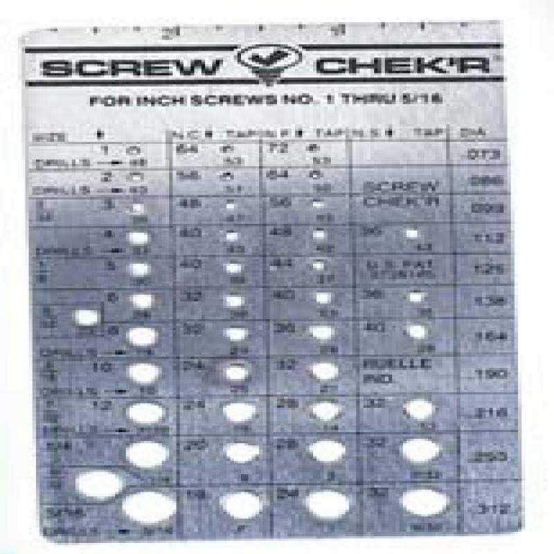 Ruelle Screw Chek'r Sae/ Inch Screw Thread Size Gauge 1/8 Inch Heavy Gauge - Image 3