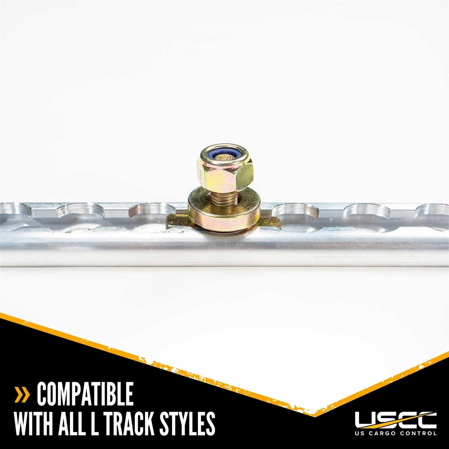 Us Cargo Control L Track Double Lug Threaded Stud Fitting, Use With L Track Rails In Your Truck Or Trailer To Create Heavy-Duty Bolt Down Anchor - Image 5