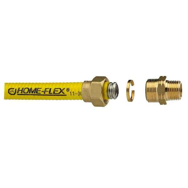 HOME-FLEX 1/2 in. x 25 ft. CSST MPT/FPT Connection Kit 1/2 in. MPT Male Adapter 1/2 in. FPT Female Adapter CSST Pipe - Image 3