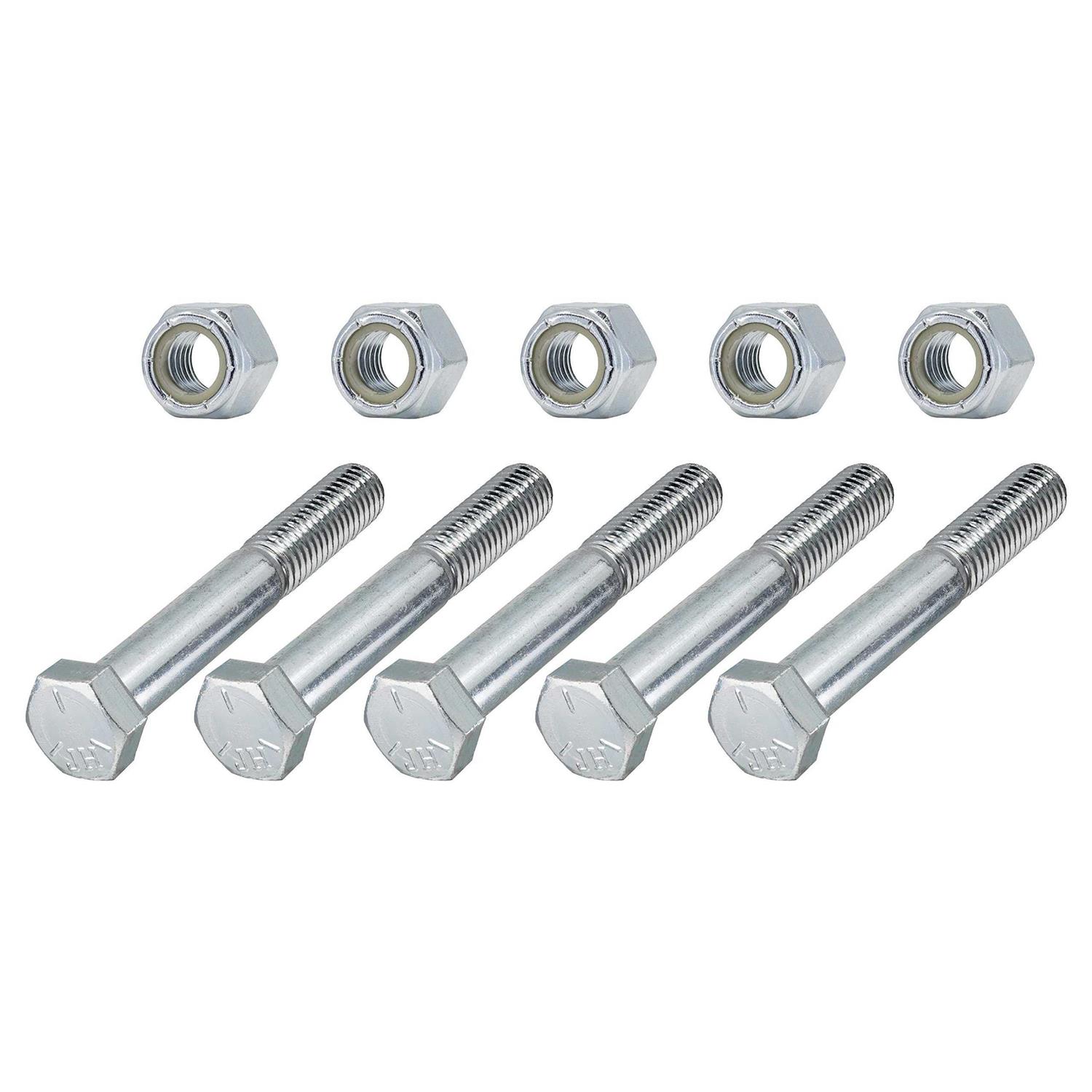 Grade 2 Shear Bolts for Rotary Cutters 1/2 x 3-1/2 with Nylock Nuts - Image 3