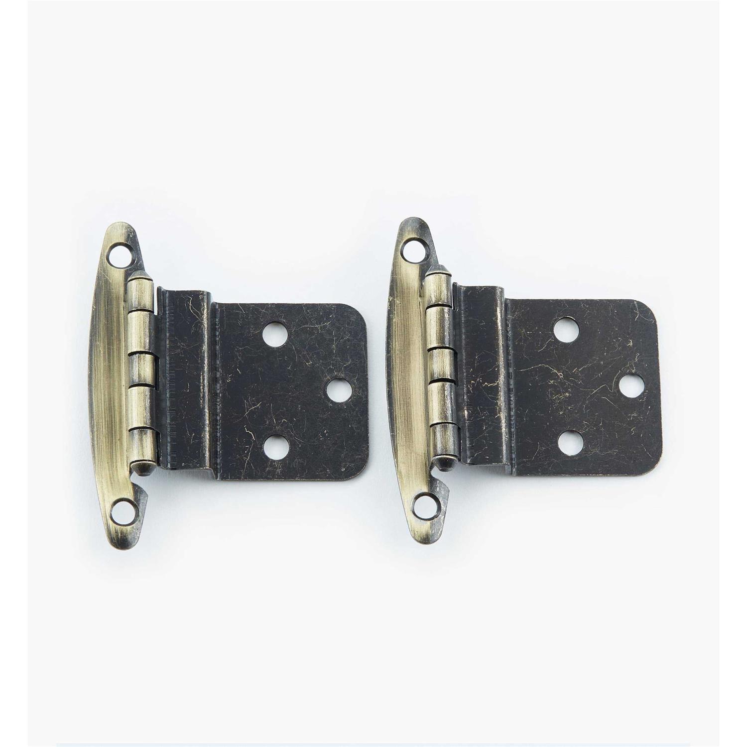 Hickory Hardware P140 Semi-Concealed Inset Hinge Antique Brass P140-AB