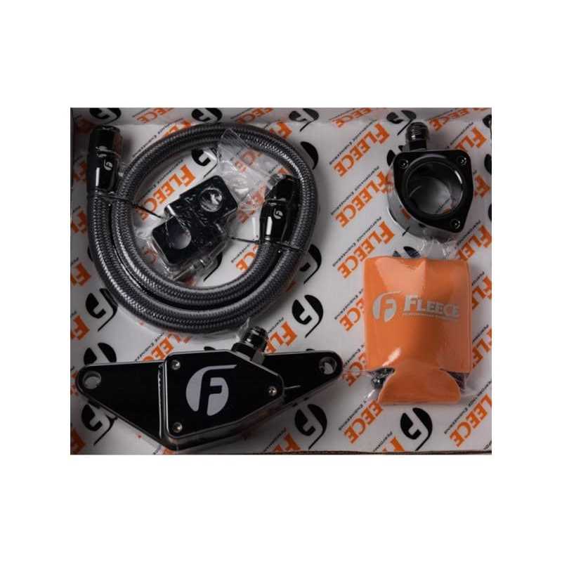 Fleece Performance 03-07 Manual Transmission Cummins Coolant Bypass Kit w/ SS Braided Line FPE-CLNTBYPS-CUMMINS-MAN-SS - Image 3