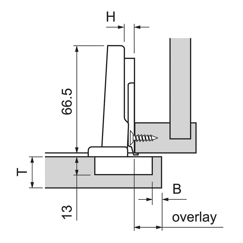 Blum 73B3550 BLUMOTION Full Overlay Screw-On Cabinet Door Hinges - Image 4