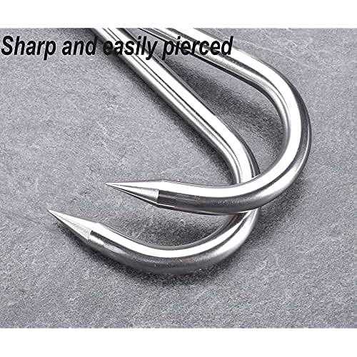HONSHEN 12mm Heavy Duty Meat Hooks Stainless Steel S-Hooks Meat Processing Butcher - Image 5