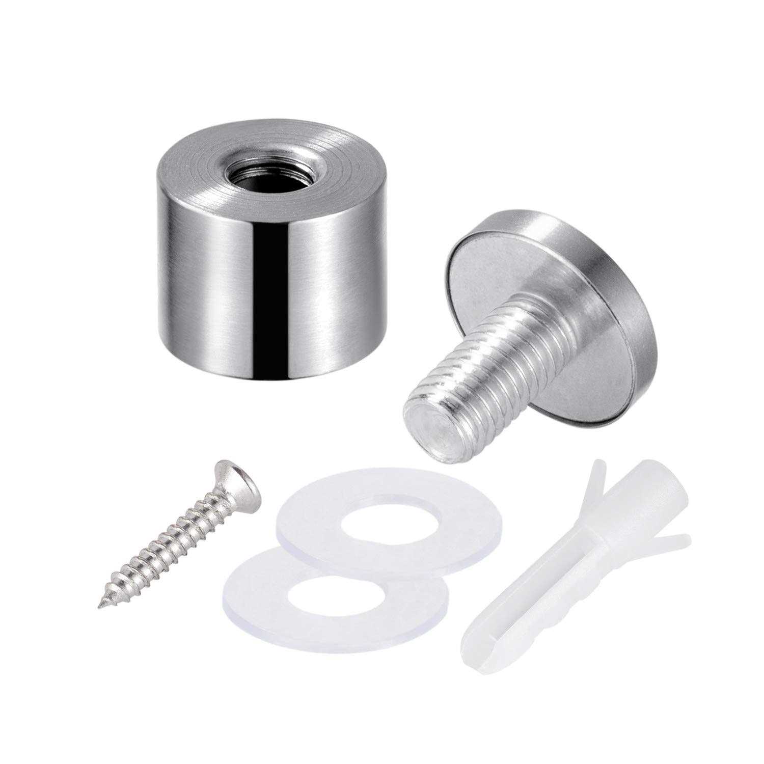 Favide 48 Packs Sign Standoff Screws Advertising Screws Stainless Steel Wall Standoff Mounts Glass Acrylic Nail for Glass Artwork and Sign Displays - Image 5