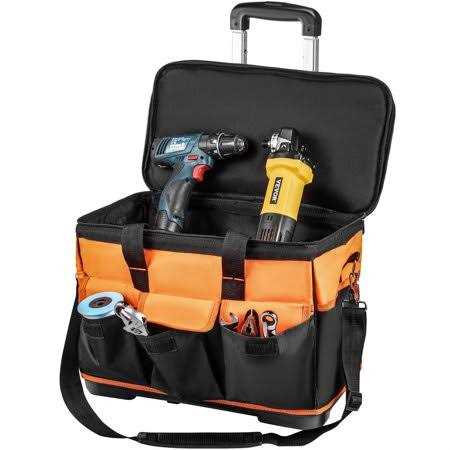 VEVOR Rolling Tool Bag 18in Tool Bag with Wheels 17 Pockets Roller Tool Bag GJBGLGJ183LEDOXT1V0 - Image 3