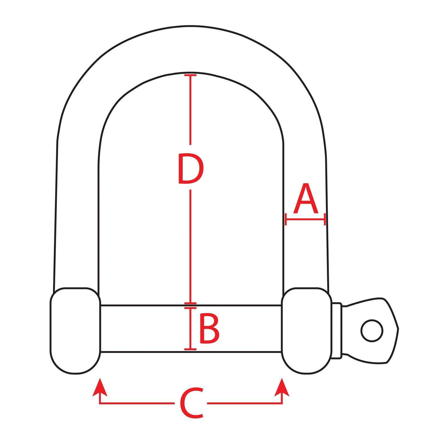 Extreme Max 3006.8231 BoatTector Stainless Steel Wide D Shackle - Image 5