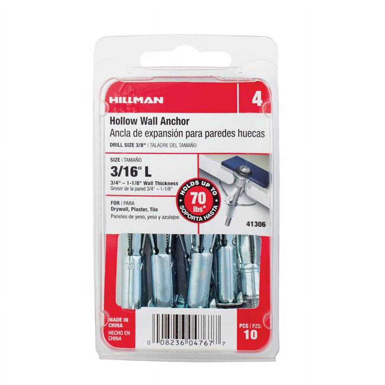 Hillman Hollow Wall Anchors 3/16 Long 10 pk - Image 4