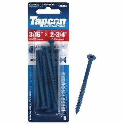 Tapcon 3/16 in. x 1-1/4 in. Star Flat-Head Concrete Anchors - Image 5