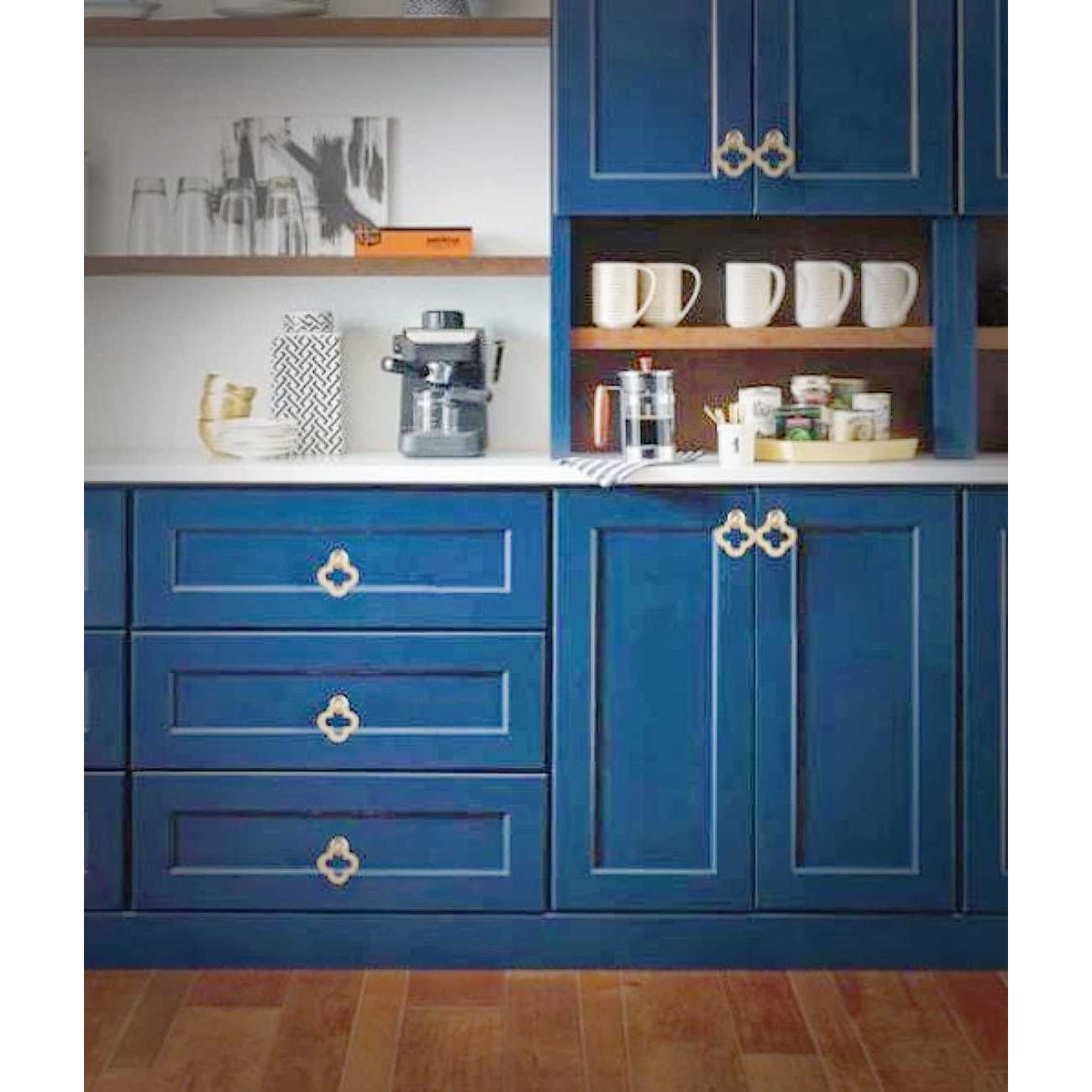 6pcs Gold Color Bronze Alloy Knobs Kitchen Cupboard Drawer Pulls Kitchen Wardrobe Furniture Handles - Image 4