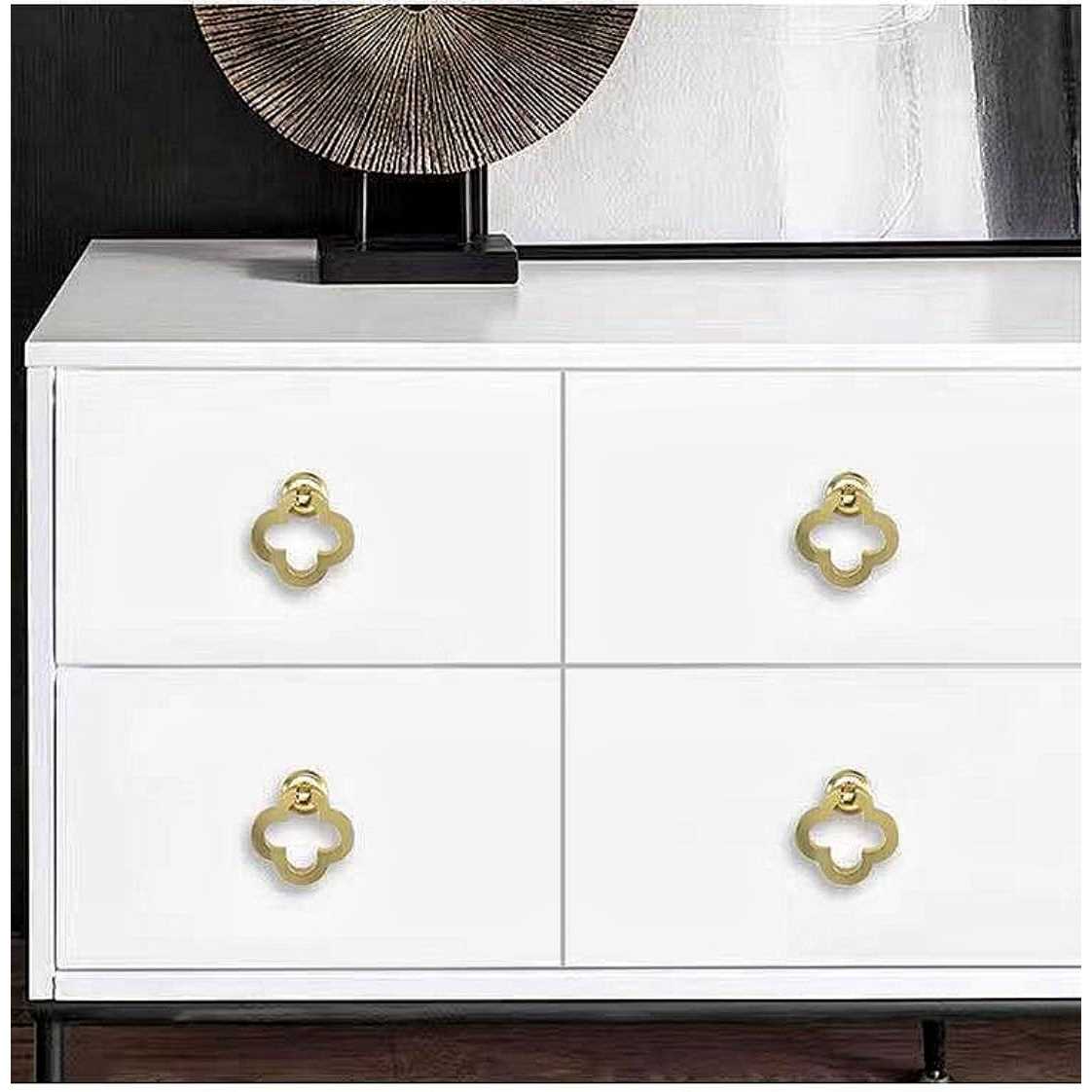 6pcs Gold Color Bronze Alloy Knobs Kitchen Cupboard Drawer Pulls Kitchen Wardrobe Furniture Handles - Image 5