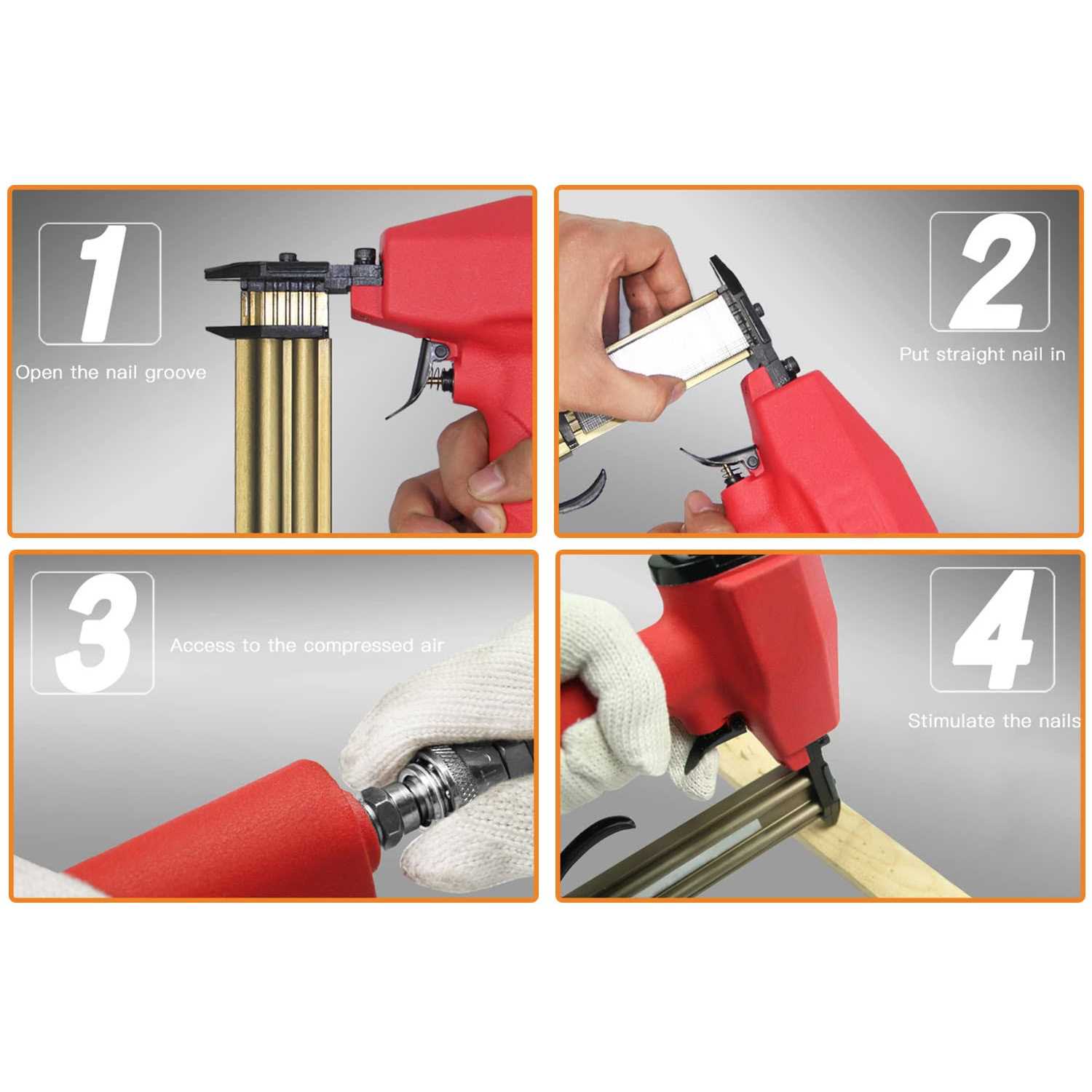 Breezliy 2100 pcs Brad Nails 7 Sizes multi-Length Galvanized Straight Finishing nail,each specification has an independent sp - Image 4