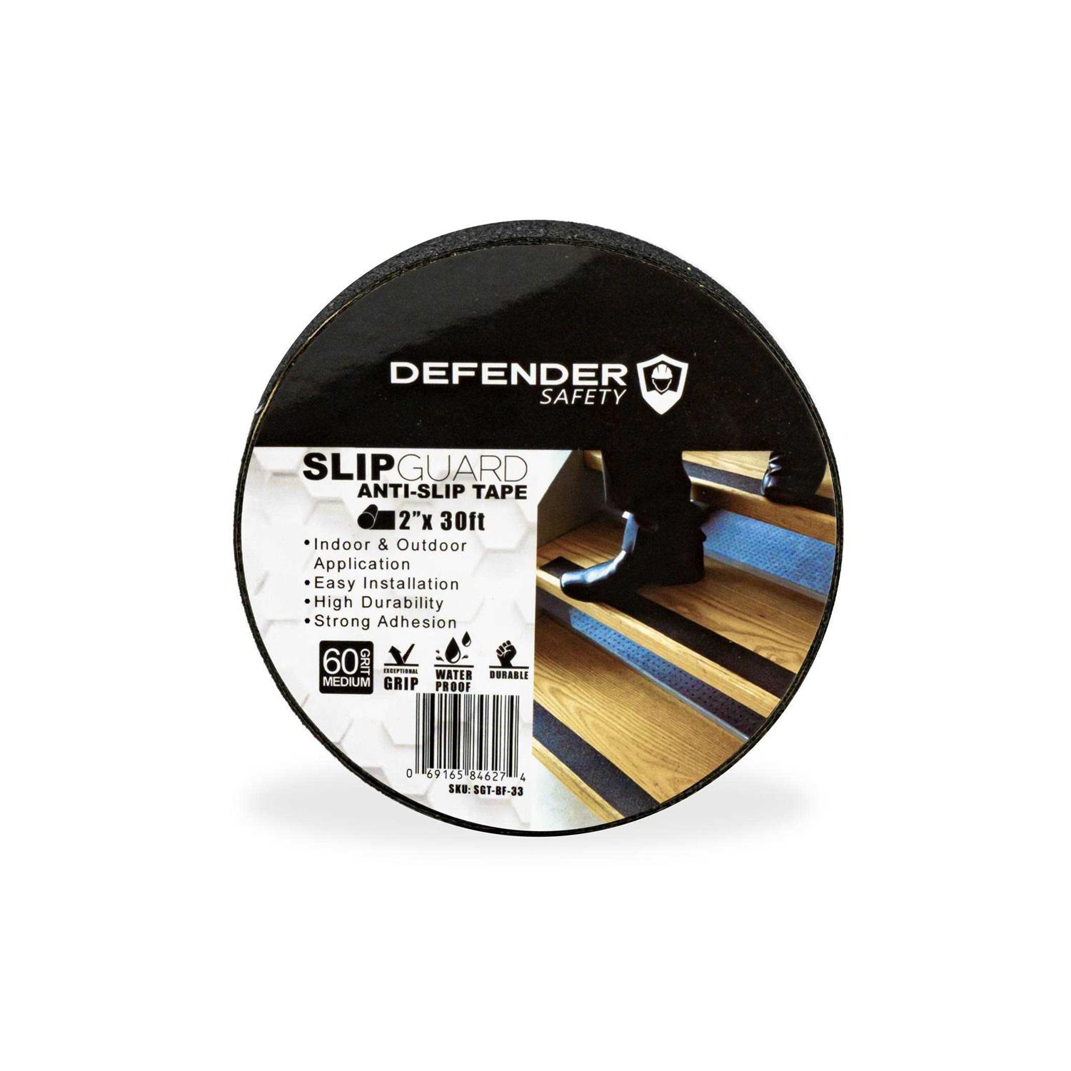 Defender Safety SLIPGUARD Anti-Slip Floor Tape. 60 Grit. Black Yellow - Image 5