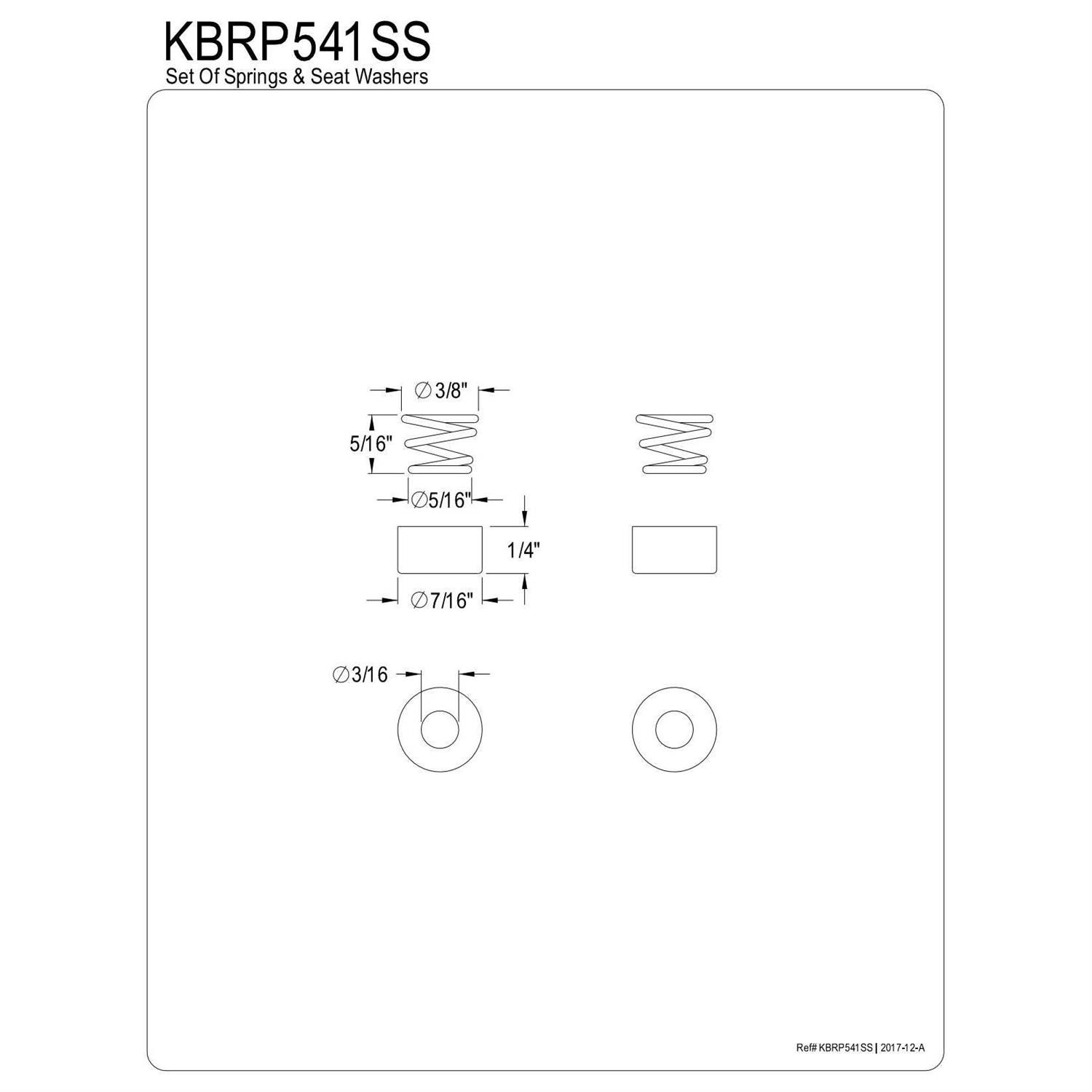 Kingston Brass KBRP541SS Set of Springs Seat Washers - Image 3