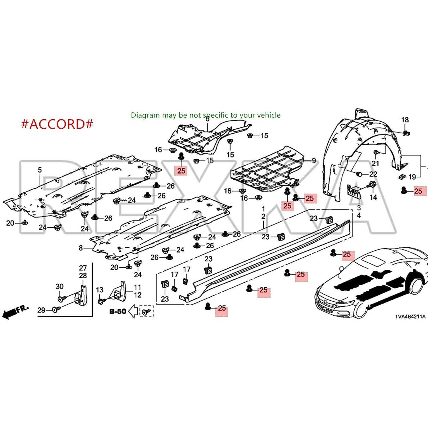 Rexka Push-Type Retainer 91505-TM8-003 Acura Honda - Image 4