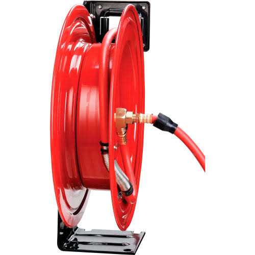 Global Industrial Spring Retractable Steel Hose Reel w/ 3/8 x 50'L Hose 534173 - Image 4