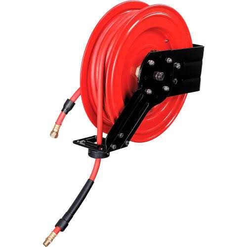 Global Industrial Spring Retractable Steel Hose Reel w/ 3/8 x 50'L Hose 534173 - Image 5