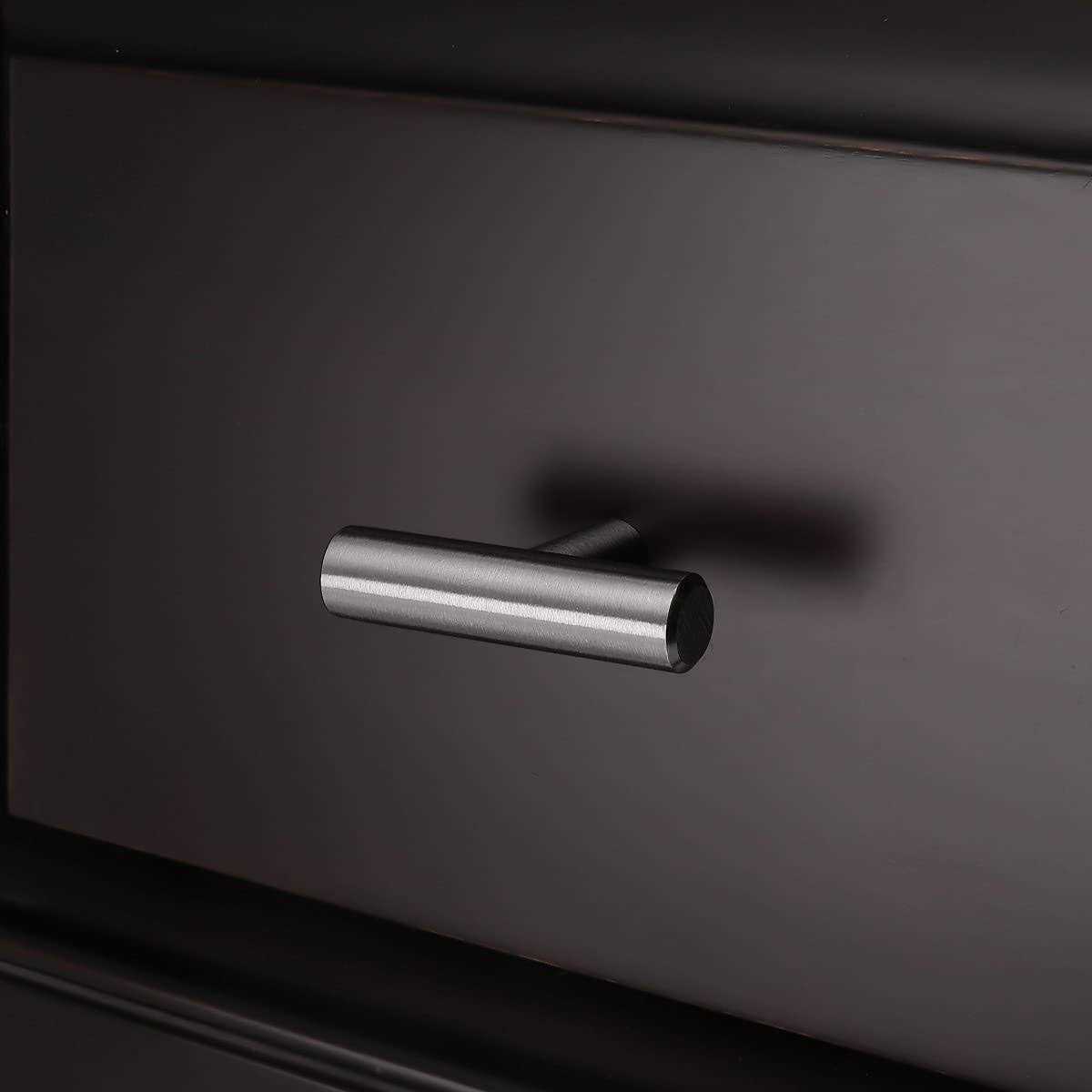 Gobrico Satin Nickel Single T bar Kitchen Cabinet Handles Knobs Stainless Steel Cupboard Drawer Dresser Pulls 50mm - Image 4