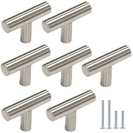 Gobrico Satin Nickel Single T bar Kitchen Cabinet Handles Knobs Stainless Steel Cupboard Drawer Dresser Pulls 50mm - Image 5