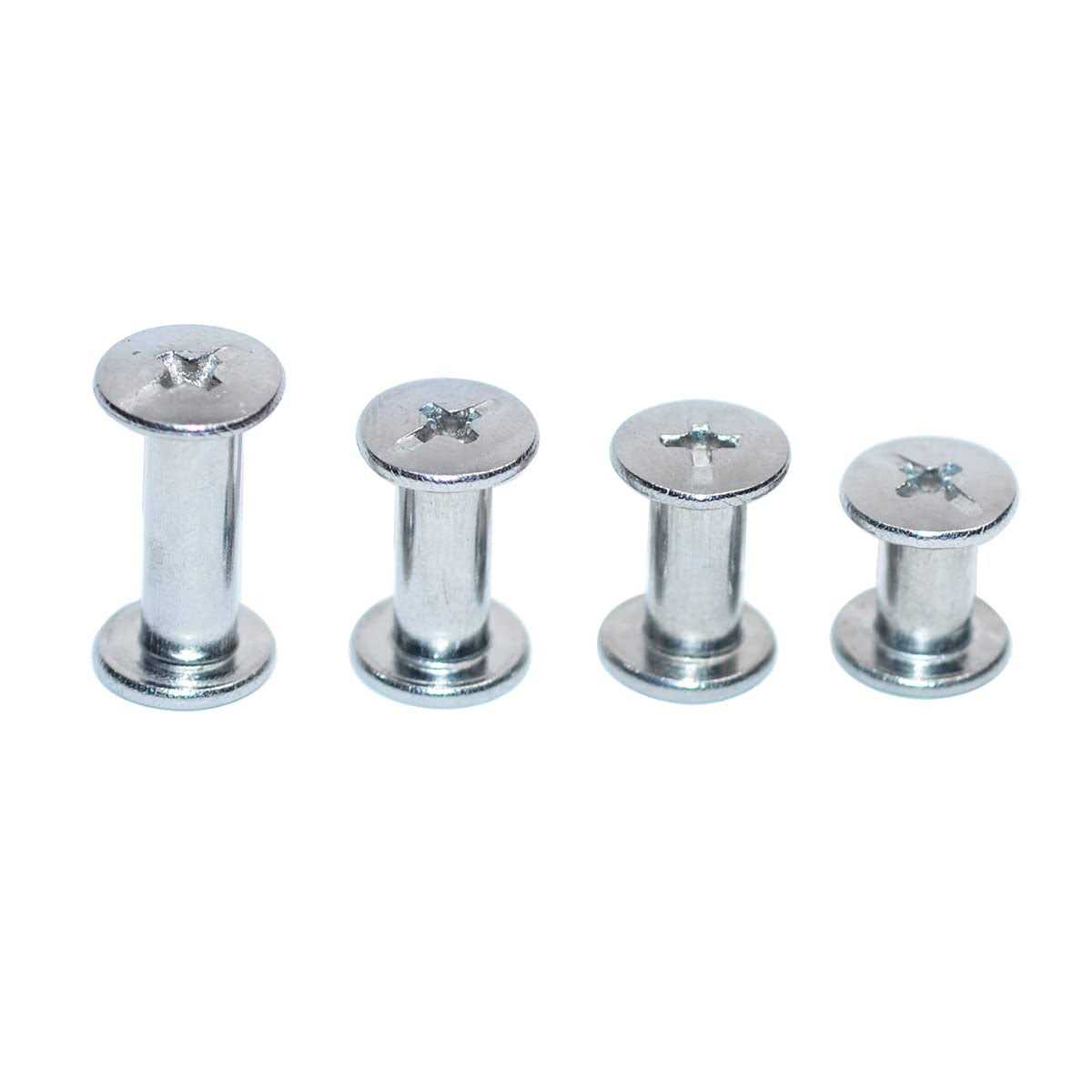 45 Sets Chicago Screws 304 Stainless Steel Screw Post Binding Screw Leather Screw for DIY Leather Bookbinding Bag Decoration - Image 4