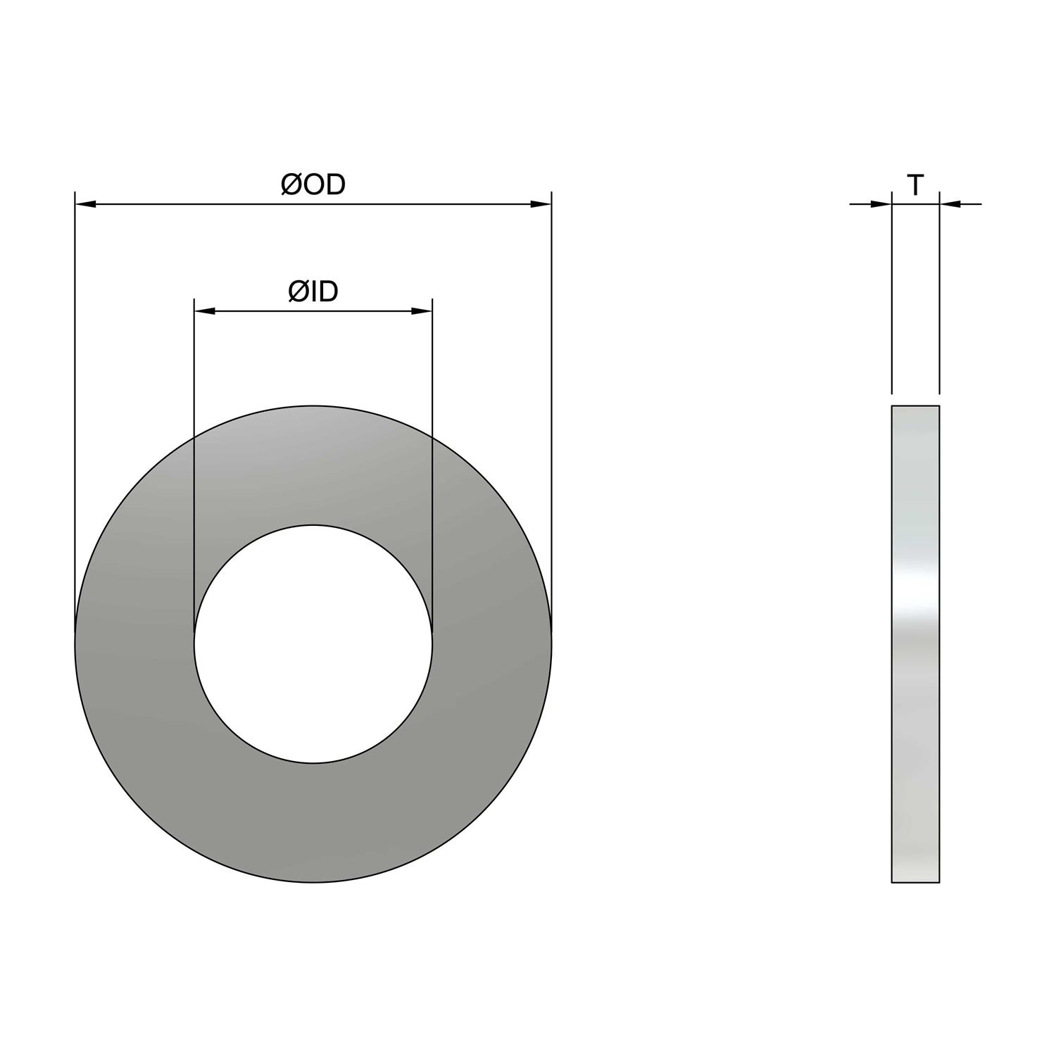 1 inch Flat Washers - Marine Stainless Steel (A4) - Image 4