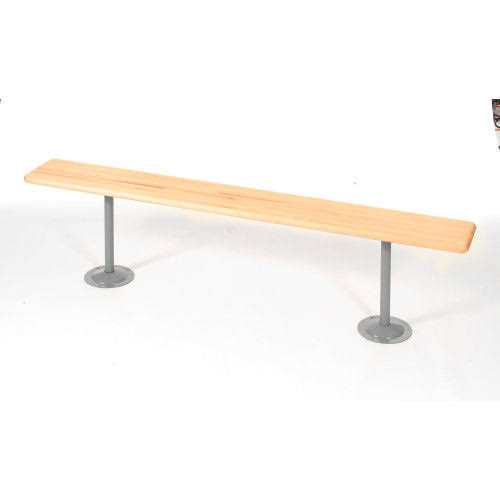 Global Industrial Locker Room Bench Hardwood With Steel Tube Pedestal Legs 670183 - Image 5
